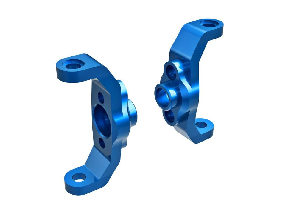 TRA9733-BLUE Traxxas Caster Blocks, 6061-T6 Aluminum (Blue) (Left & Right)