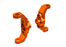 TRA9733-ORNG Traxxas Caster Blocks, 6061-T6 Aluminum (Orange) (Left & Right)