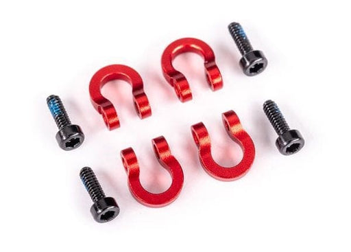 TRA9734R Traxxas Bumper D-rings, Front or Rear, Aluminum - Red