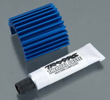 TRA3374 Heat sink, Velineon 380 brushless motor, aluminum (blueanodized)