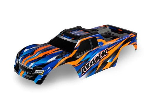 TRA8918T Traxxas Body, Maxx V2, orange (painted, decals applied)