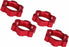 TRA7758R  Wheel Nuts Splined 17mm Serrated Red-Anodx X-Maxx