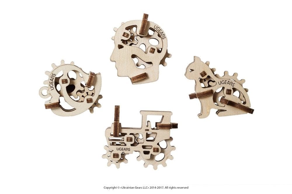 UGR70029 UGears U-Fidget Tribiks (4 models) - 8 pieces (Easy)