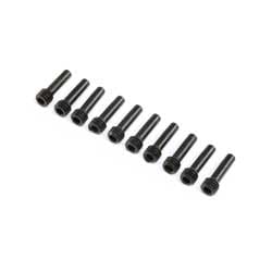 LOS343201 12mm Wheel Hex Screw Pin (10): LMT