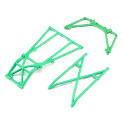 LOS241043 Rear Cage and Hoop Bars, Green: LMT