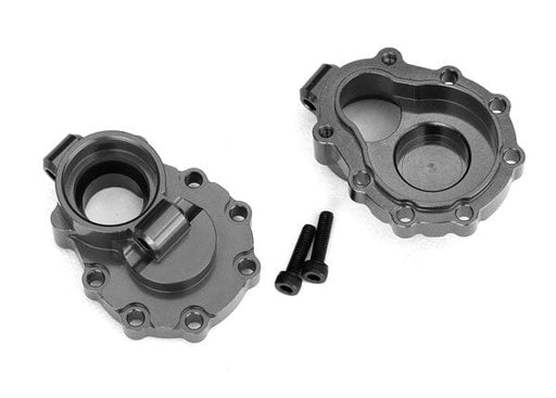 TRA8253A Traxxas Portal housings, inner (rear), 6061-T6 aluminum (charcoal gray-anodized) (2)/ 2.5x10 CS (2)