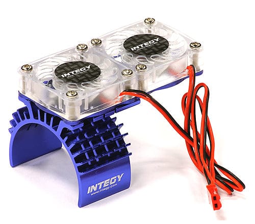 INTT8534BL Motor Heatsink/Twin Fan, Blue: Slash 4X4